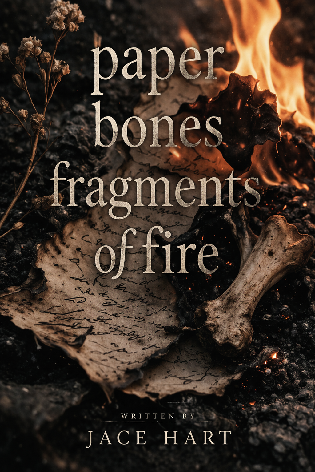 Paper bones fragments of fire