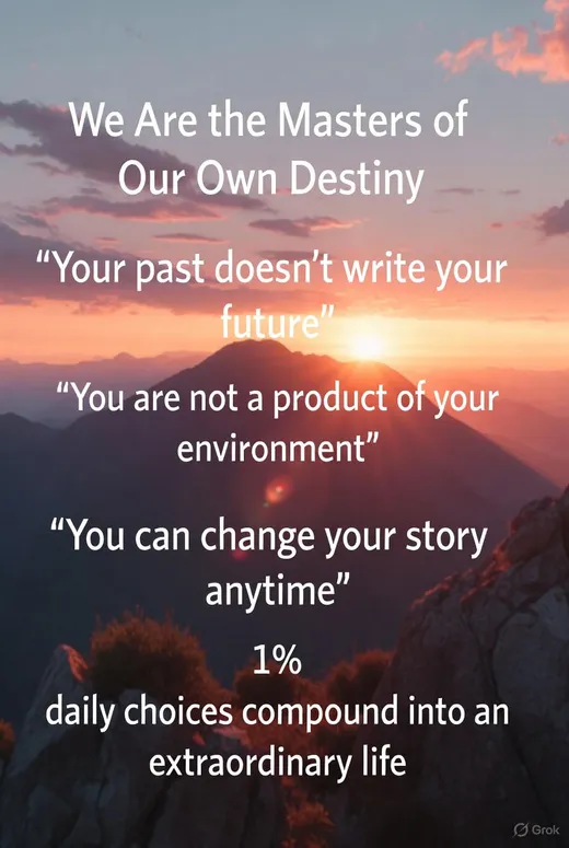 We Are the Masters of Our Own Destiny